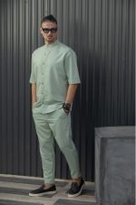 HENRY S/S EASYWEAR STAND UP COLLAR SHIRT - Image 12