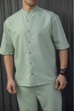 HENRY S/S EASYWEAR STAND UP COLLAR SHIRT - Image 13
