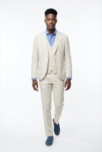 HAMAKI-HO COTTON-LINEN TEXTURED BLAZER - Image 2