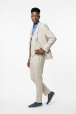 HAMAKI-HO COTTON-LINEN TEXTURED BLAZER - Image 4