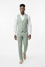 HAMAKI-HO COTTON-LINEN TEXTURED VEST