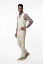 HAMAKI-HO COTTON-LINEN TEXTURED VEST - Image 5