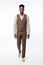 HAMAKI-HO COTTON-LINEN TEXTURED VEST - Image 8