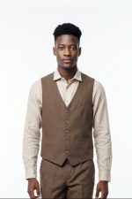 HAMAKI-HO COTTON-LINEN TEXTURED VEST - Image 9