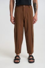 PCOC HOLE LOOSE FIT DOUBLE PLEATS TROUSERS