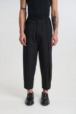 PCOC HOLE LOOSE FIT DOUBLE PLEATS TROUSERS - Image 2