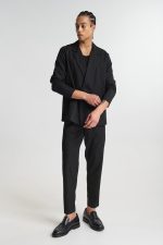 PCOC STRIPED DEEP V-NECKLINE BUTTON CARDIGAN - Image 3