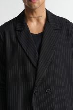 PCOC STRIPED DEEP V-NECKLINE BUTTON CARDIGAN - Image 4