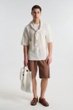 PCOC LINEN SHORT LONG WITH BUTTONS - Image 11
