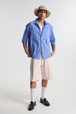 PCOC STRIPED PRINT S/S COTTON SHIRT - Image 2