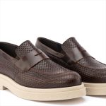 LACELESS LEATHER EMBOSED SHOES - Image 4