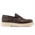 LACELESS LEATHER EMBOSED SHOES - Image 5