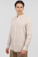 REBASE STRIPED STAND-UP COLLAR SHIRT - Image 4