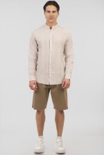 REBASE STRIPED STAND-UP COLLAR SHIRT - Image 5