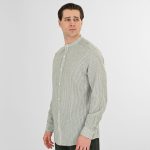 REBASE STRIPED STAND-UP COLLAR SHIRT - Image 7