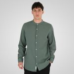 REBASE LINEN STAND-UP COLLAR SHIRT - Image 2