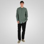 REBASE LINEN STAND-UP COLLAR SHIRT - Image 5