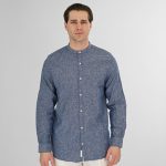 REBASE LINEN STAND-UP COLLAR SHIRT - Image 7