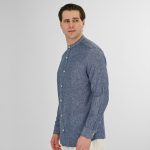 REBASE LINEN STAND-UP COLLAR SHIRT - Image 9