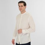 REBASE LINEN STAND-UP COLLAR SHIRT - Image 15