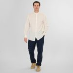 REBASE LINEN STAND-UP COLLAR SHIRT - Image 17