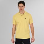 REBASE POLO PIQUE LOGO COLLAR TEE