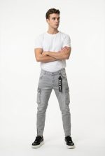 BACK2JEANS CARGO ELASTIC BAND JEANS