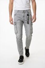BACK2JEANS CARGO ELASTIC BAND JEANS - Image 3