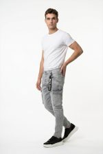 BACK2JEANS CARGO ELASTIC BAND JEANS - Image 4