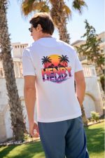 HENRY OVER PALM TREES SIGNATURE PRINT TEE - Image 8