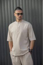 HENRY QUARTER BUTTON UP S/S SHIRT - Image 7