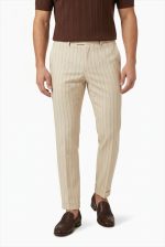 TELAMIRA STRIPED TEXTURED TROUSERS