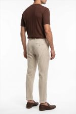 TELAMIRA STRIPED TEXTURED TROUSERS - Image 5