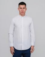DEZIGN DOT TEXTURED STAND UP COLLAR SHIRT
