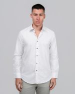 DEZIGN TEXTURED PRINT COLLAR SHIRT - Image 2