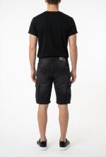 SLIM FIT DENIM CARGO BERMUDA SHORTS - Image 5