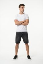 BACK2JEANS DENIM FADED SHORTS - Image 3
