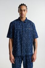 PCOC RIPPED DENIM POCKET SHORTSLEEVE SHIRT