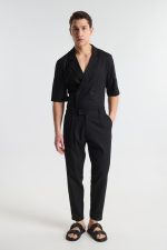 PCOC COTTON LINEN TEXTURED TROUSERS - Image 7