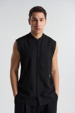 PCOC LINEN SLEEVELESS SHIRT - Image 2