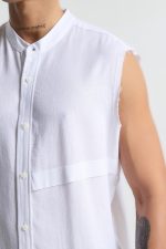 PCOC LINEN SLEEVELESS SHIRT - Image 9