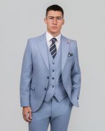 DEZIGN 3PIECE SLIM FIT SUIT IN PATTERNED - Image 3