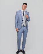 DEZIGN 3PIECE SLIM FIT SUIT IN PATTERNED - Image 4