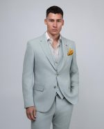 DEZIGN 3PIECE SLIM FIT SUIT IN PATTERNED