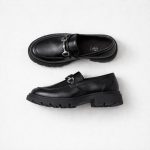 LEATHER TRACK SOLE BUCKLE LOAFERS - Image 3