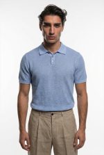 TELAMIRA KNITTED POLO COLLAR TEE - Image 3