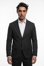 TELAMIRA ELASTIC SLIM FIT TEXTURED BLAZER