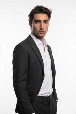 TELAMIRA ELASTIC SLIM FIT TEXTURED BLAZER - Image 4