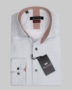DEZIGN TEXTURED PRINT COLLAR SHIRT - Image 4