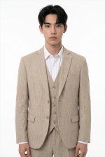 HACKERS LINEN BLEND TEXTURED BLAZER - Image 5